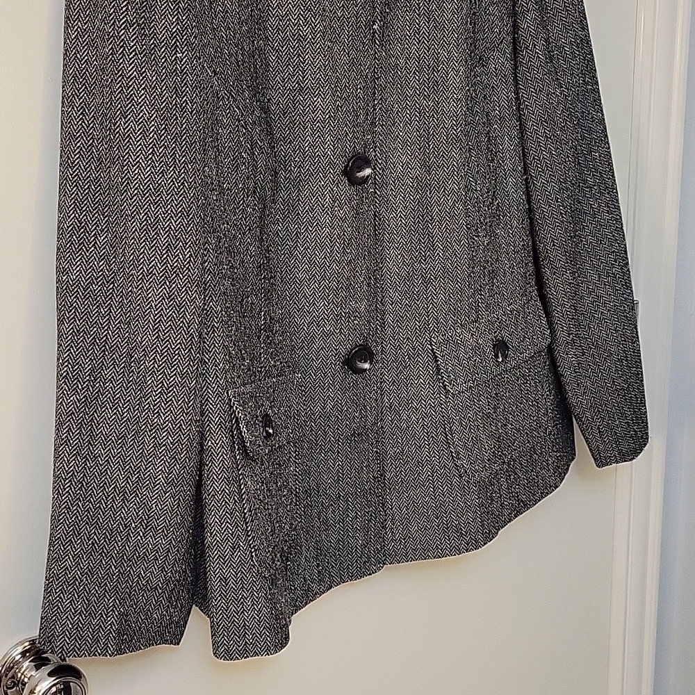 VTG SAG HARBOR Gothic Herringbone Swing Blazer Coat - Picture 4 of 8